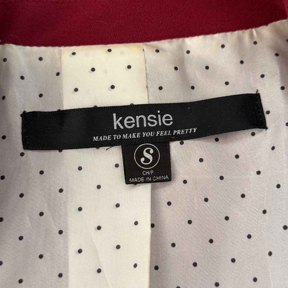 KENSIE | Casual Work Blazer in Dark Red, Size Small - Picture 4 of 5